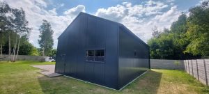 Garaż z płyty warstwowej 96m2 12m x 8m - środek