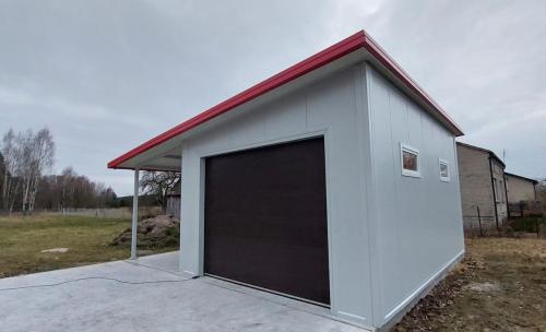 Garaż ocieplany 35m2 z boczną wiatą zdj8